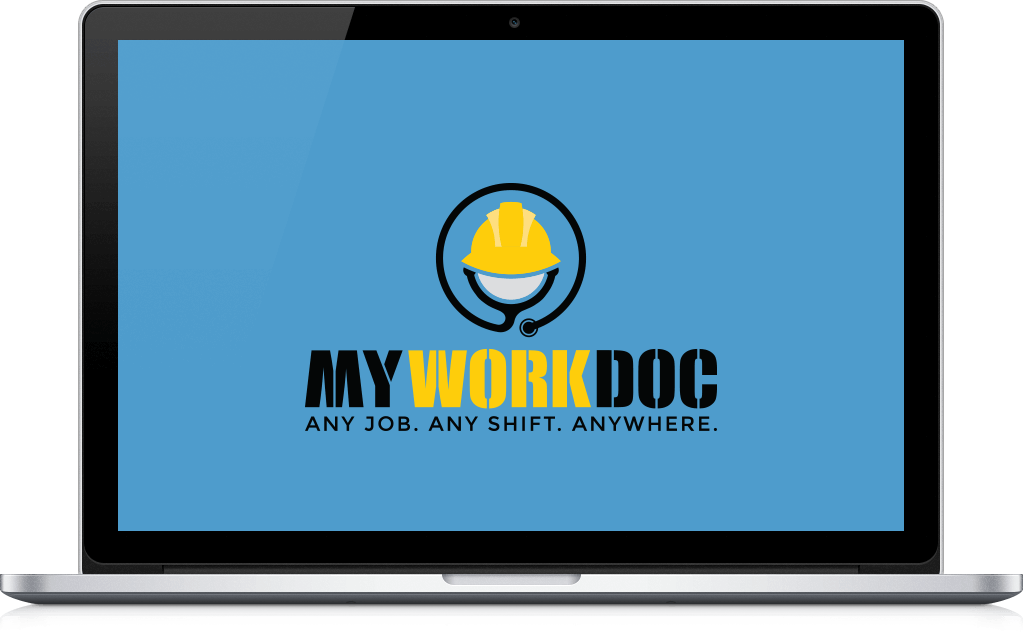 Laptop with MyWorkDoc on fullscreen